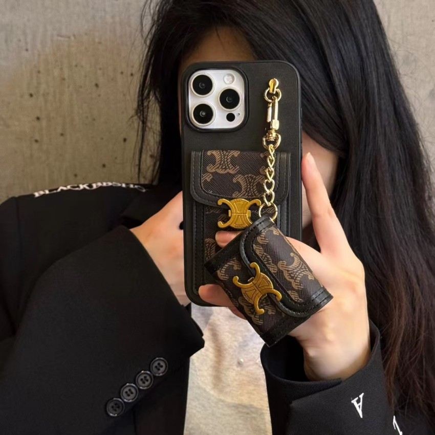 セリーヌ iphone17/16proケース イヤホンカバー
